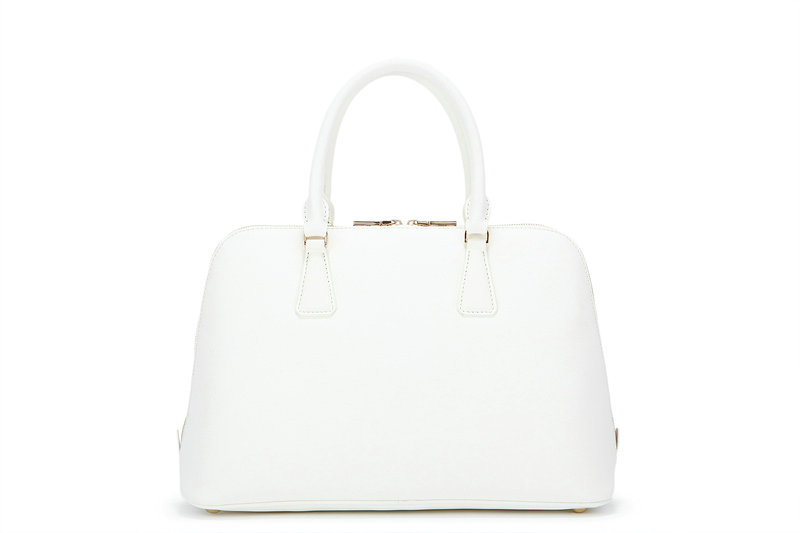 2014 Prada Saffiano Leather Two Handle Bag BL0816 white for sale